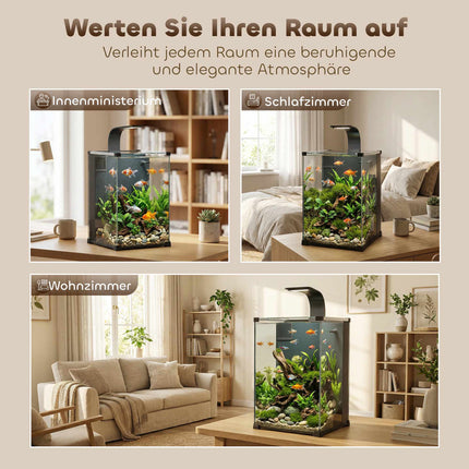 36L Nano Aquarium Set mit LED-Beleuchtung und Filter