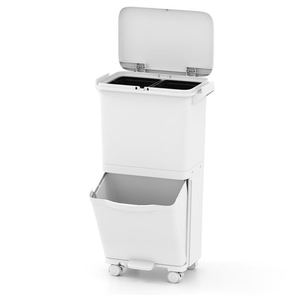 36L Mülleimer mit 2 herausnehmbaren Behältern und Pedal