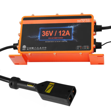 36V Golf Cart Battery Charger, 12A, D-Style Plug