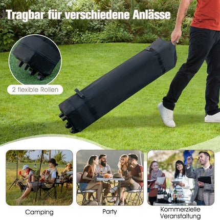 3,6 x 3,6m Pavillon mit Doppeldach, wasserdicht, stabil, winterfest, UV-Schutz 50+