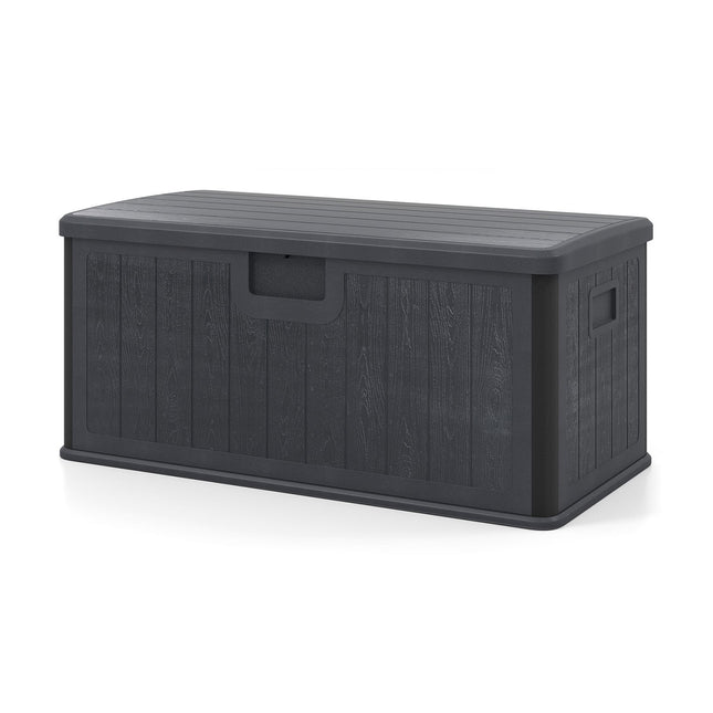 Wasserdichte Outdoor-Aufbewahrungsbox 378L, abschließbarer Deckel, Grau