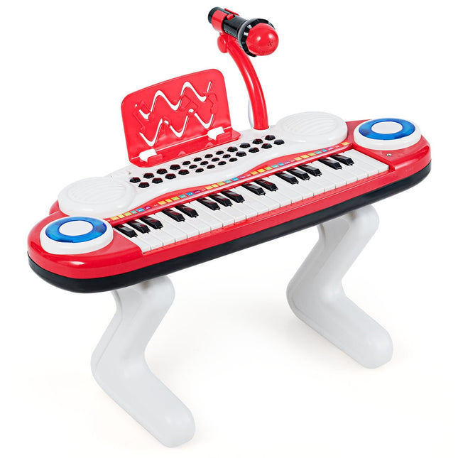37 Tasten Digitalpiano für Kinder Tragbares Klavierspielzeug 48 x 20 x 38 cm Rot
