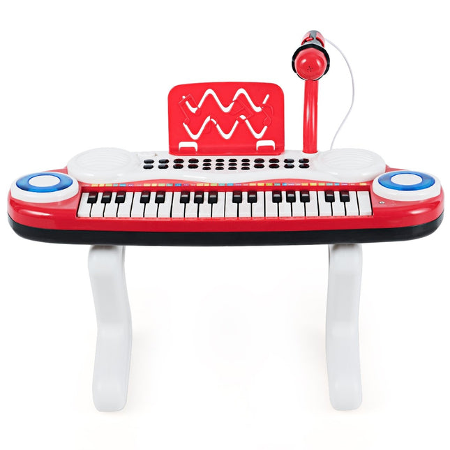 37 Tasten Digitalpiano für Kinder Tragbares Klavierspielzeug 48 x 20 x 38 cm Rot