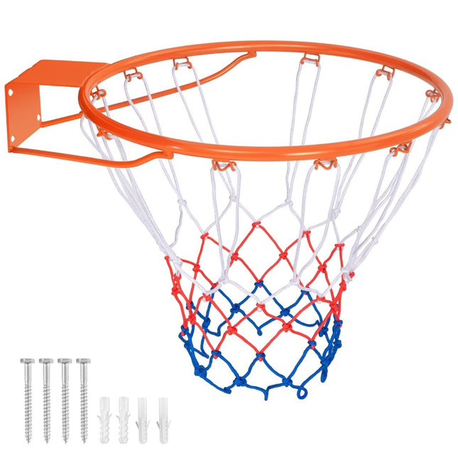 Ø37cm Basketballkorb mit Ring &amp; Netz für Tür &amp; Wandmontage Indoor Mini Basketballkorb Orange