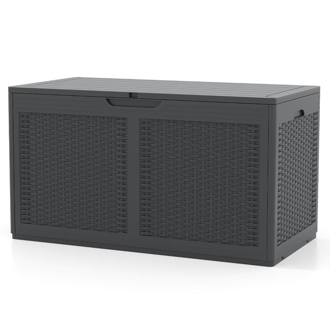 380L Outdoor-Aufbewahrungsbox mit Rollen, wasserdichter Deckel