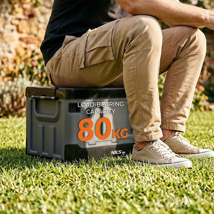 38L Graue Faltbare Transportbox mit Tischplatte