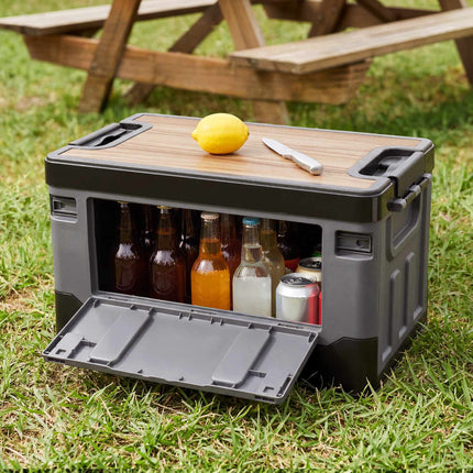 38L Graue Faltbare Transportbox mit Tischplatte