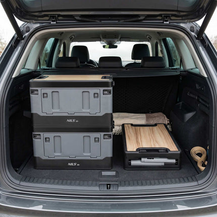 38L Graue Faltbare Transportbox mit Tischplatte