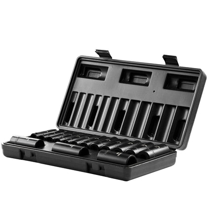 3/8 in Drive Deep Impact Socket Set, 15-Piece Metric 8–22mm