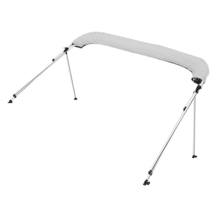 3 Bow Boat Bimini Top, 600D, Aluminum Frame, Light Grey