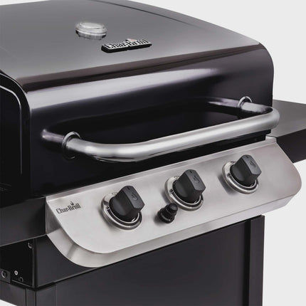 3-Brenner-Gasgrill mit gusseisernen Rosten und Thermometer