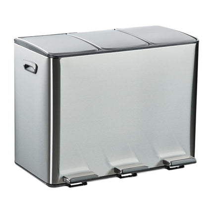 3-Kammer-Mülleimer, 3x 15L, mit Soft-Close-Deckel
