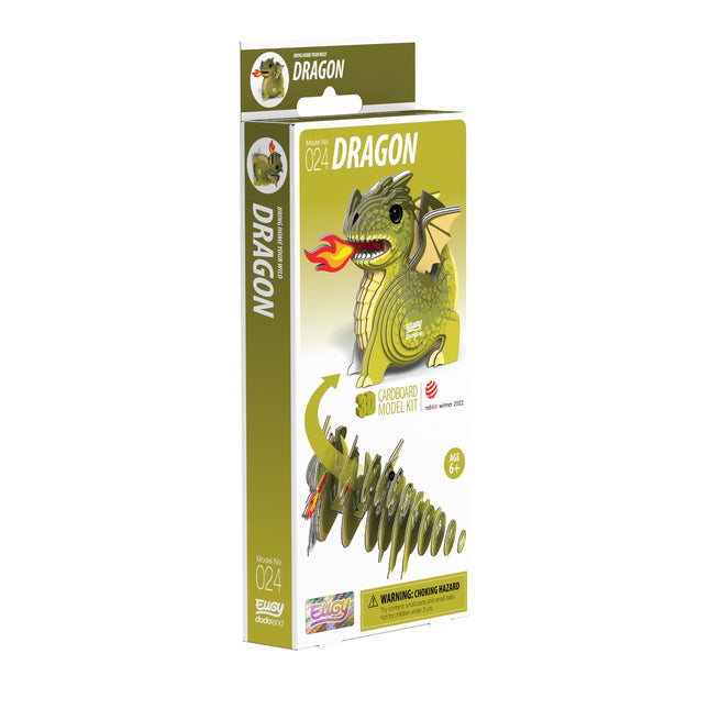 3D kartonová stavebnice – drak, DIY montáž