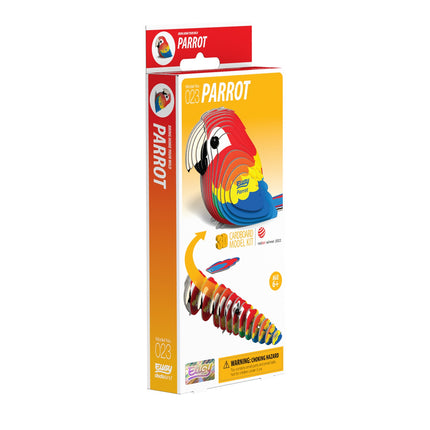 3D Kartonmodellbausatz - Papageien-Design, einfacher Zusammenbau