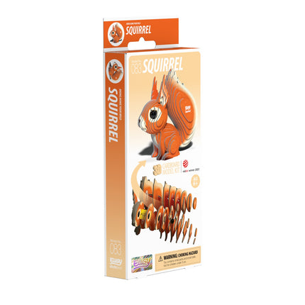 3D-Kartonmodellbausatz – Eichhörnchen-Design, einfacher Zusammenbau