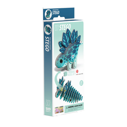 3D Kartonmodell-Bausatz - Stegosaurus Dinosaurier-Bastelset