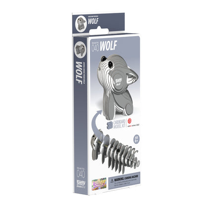 3D-Kartonmodellbausatz – Wolfs-Design, einfacher Zusammenbau