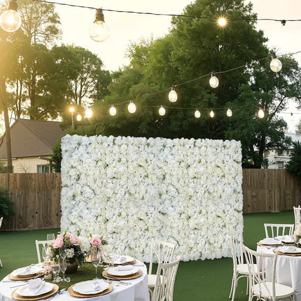 3D Flower Wall Panels, 24-Pack 15 x 15 Inch White