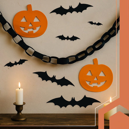 3D Halloween Fledermaus-Aufkleber, 56 Stück selbstklebend