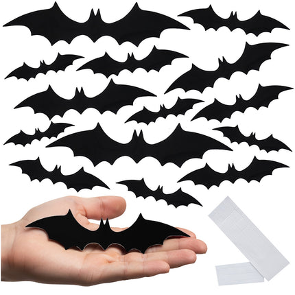 3D Halloween Fledermaus-Aufkleber, 56 Stück selbstklebend