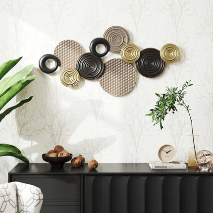 3D Metal Wall Art, Multicolor, 100x50 cm, No Assembly Needed