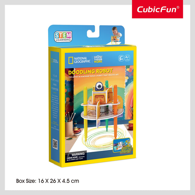 3D Puzzle Doodling Robot for Creative Fun and Learning