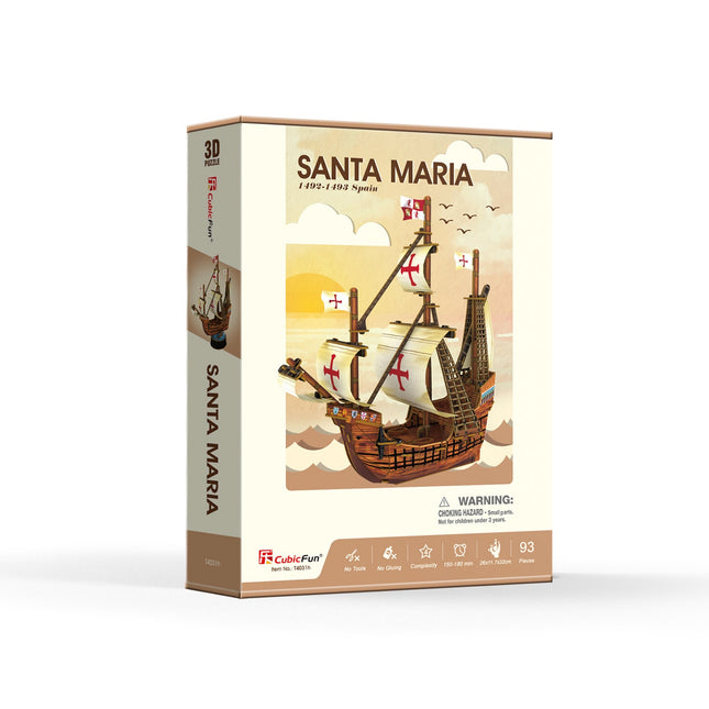 3D-Puzzle des Schiffs Santa Maria, Spaß für jedes Alter