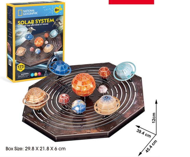 3D Solar System Puzzle for Kids, Educational Fun Activity