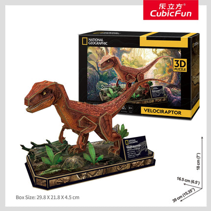 3D Velociraptor Puzzle, National Geographic, Spaß für jedes Alter