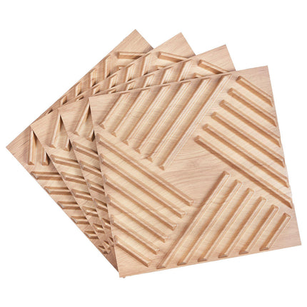 3D Wall Panels, PVC 12-Pack 19.7in, Light Wood, 32 Sq Ft