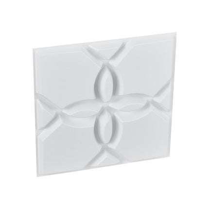 3D Wall Panels, PVC Floral Tiles, Matte White 33-Pack