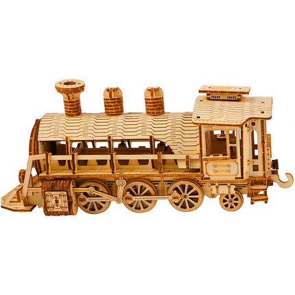 3D Houten Puzzel Stoomlocomotief, 282 Stukjes, Leeftijd 12+