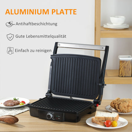 3-in-1 Antihaft-Kontaktgrill, 2000W, mit einstellbarem Thermostat