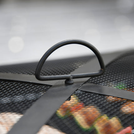 Feuerschale & -stelle mit Grill, Funkenschutz, Eiskübel
