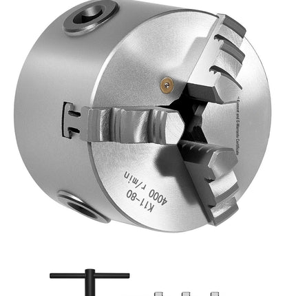 3-Jaw Lathe Chuck 3-Inch, Self-Centering, Reversible Jaws