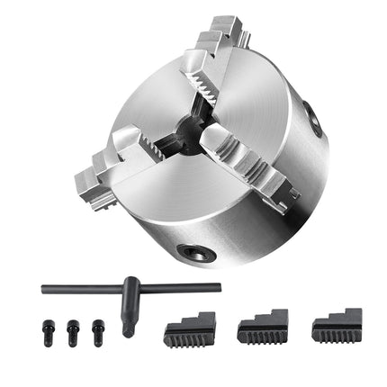 3-Jaw Lathe Chuck, 6-Inch Self-Centering, Reversible Jaws