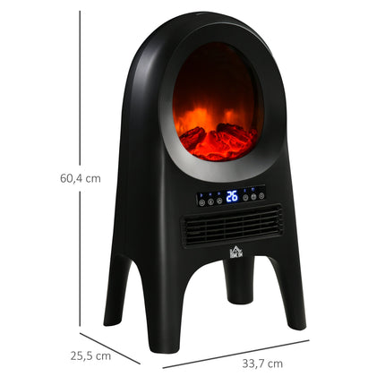 Keramik-Heizlüfter, 2000W, LED-Flammen & Timer Fernbedienung