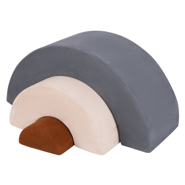 3 PCS. Soft building blocks foam building blocks for climbing and crawling for babies grey