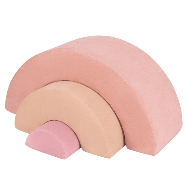 3 PCS. Soft building blocks foam building blocks for climbing and crawling for babies pink