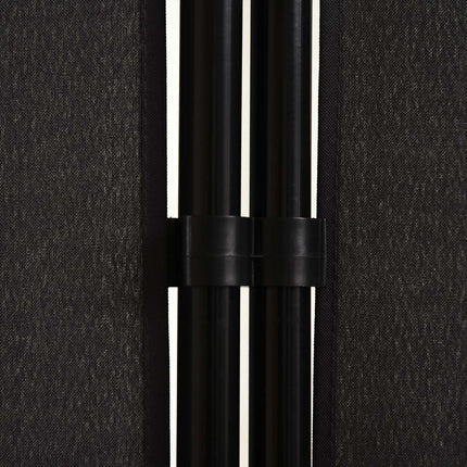 3-Panel Room Divider, Black Metal Frame, Privacy Screen