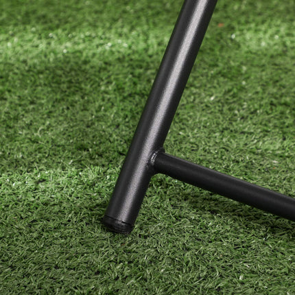 Garten-Bistro-Set – 1 Tisch und 2 Stühle, Stahl, schwarz