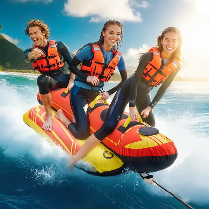 3-Person Towable Tube, 510 lb, Nylon Cover, Handles