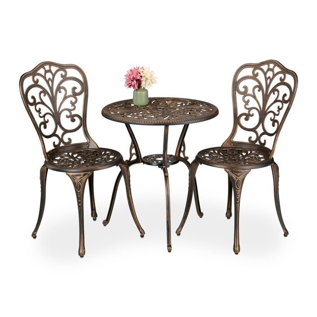 3-teiliges Garten-Bistro-Set im Antik-Design