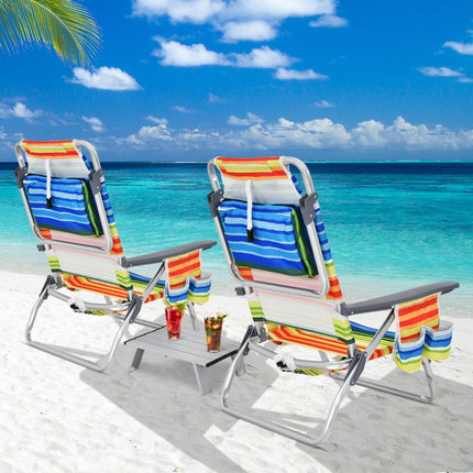 3-teiliges Strandstuhl- und Tischset – verstellbar, tragbar