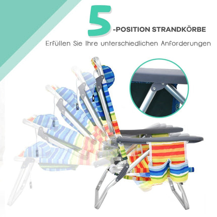 3-teiliges Strandstuhl- und Tischset – verstellbar, tragbar