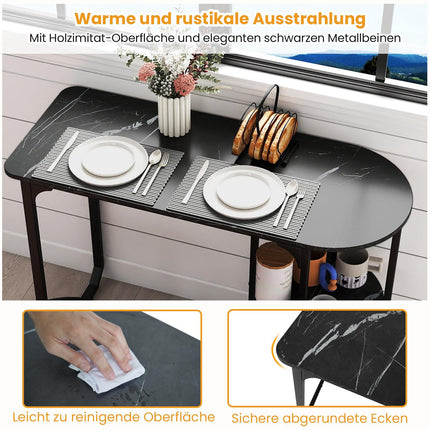 3-Piece Dining Set with Table & 2 Stools, Space-Saving