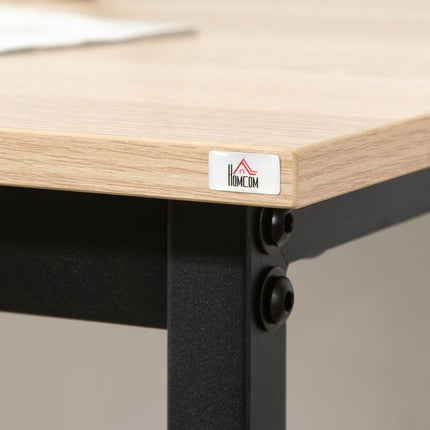 3-teiliges Bistrotisch-Set, Naturholzoptik und Stahl, 80x50x85 cm