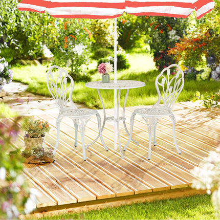 3-teiliges Blumen-Bistro-Set – Tisch und Stühle für die Terrasse