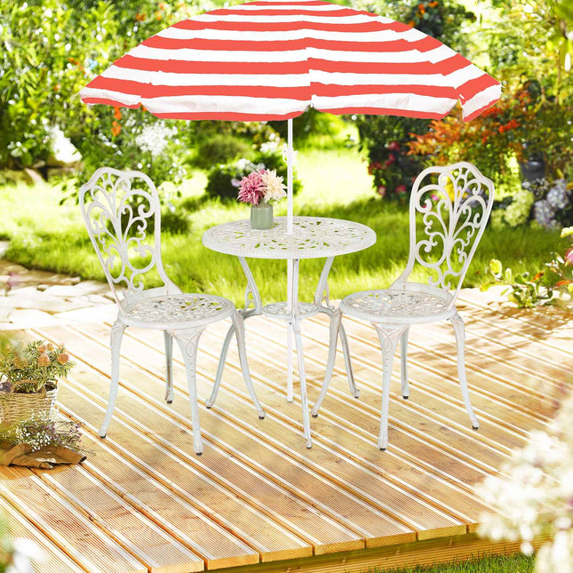 3-teiliges Garten-Bistro-Set – Antike Terrassenmöbel