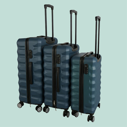 3-teiliges Hartschalenkoffer-Set mit Rollen